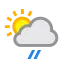 Moderate rain at times